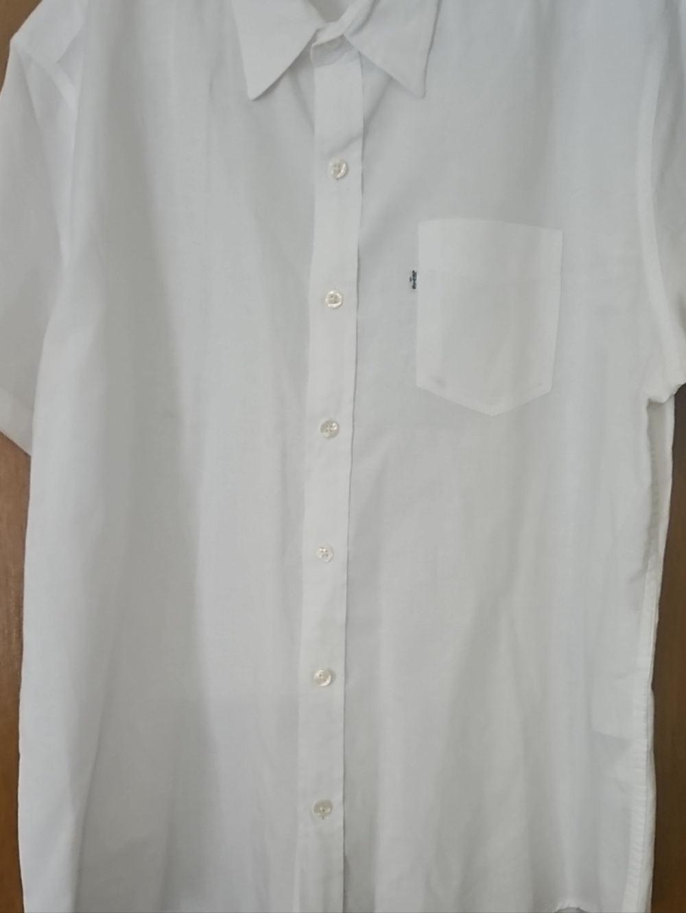 VTG Levi's SF Shirt Mens White Cotton/Linen WHITE LEVI'S TAG